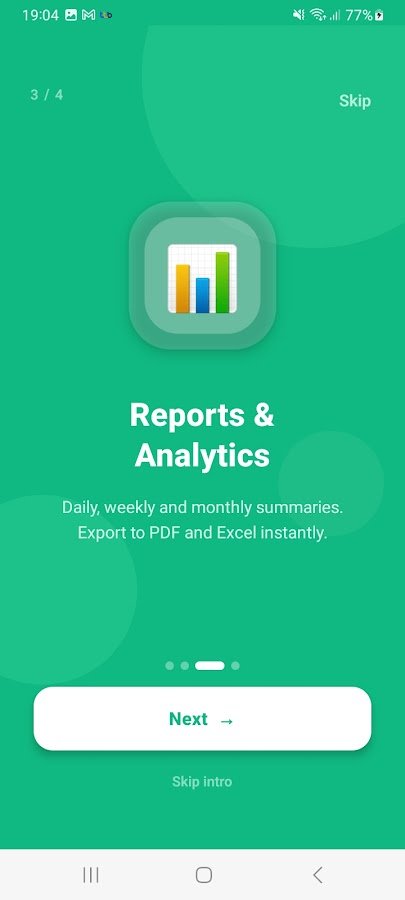 StockApp – รายงานและสถิติ ส่งออก PDF และ Excel