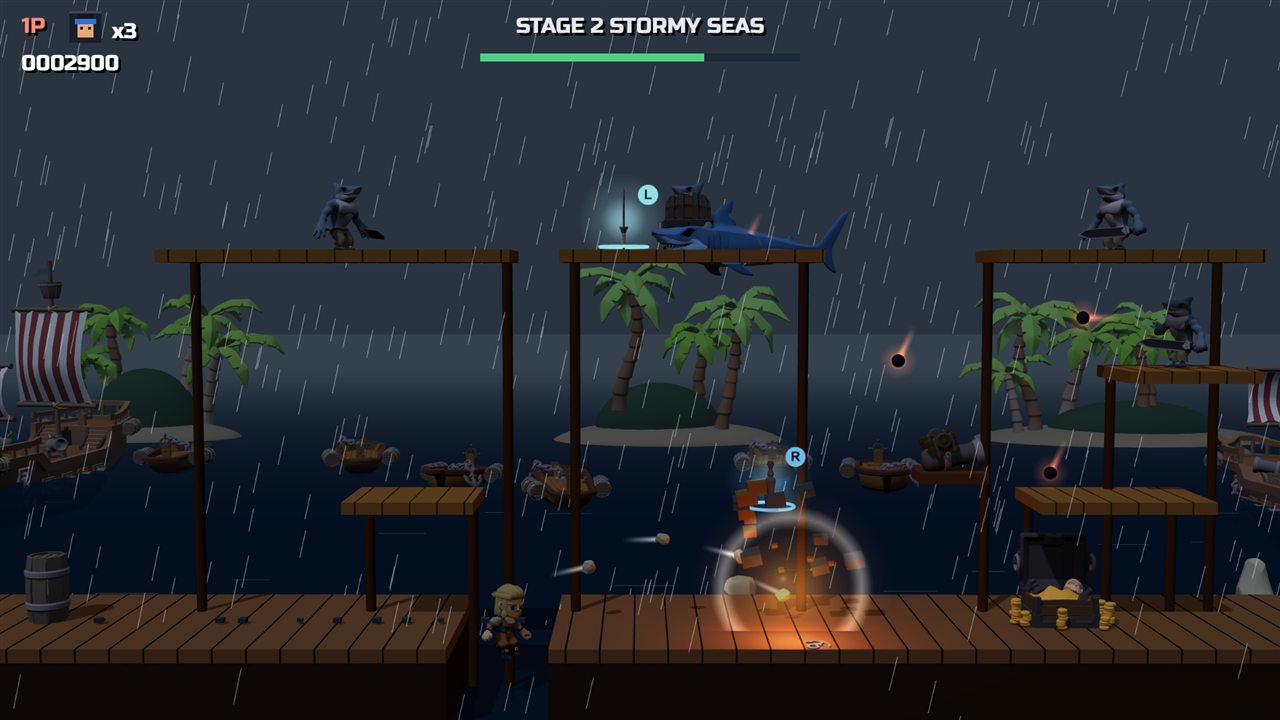 PIRATE RUN online pirate game – Stage 2, Stormy Seas: boss fight against the Black Galleon