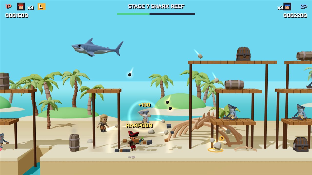 PIRATE RUN Shark Reef – a fun pirate adventure game with sharks and islands